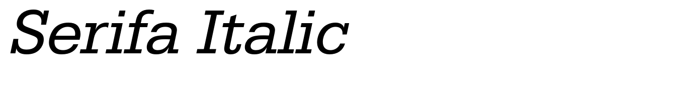 Serifa Italic
